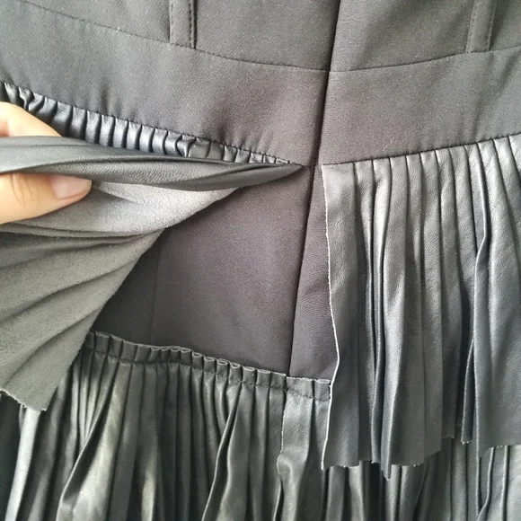 bebe Black Strapless Tiered Mini Dress - Picture 9 of 15